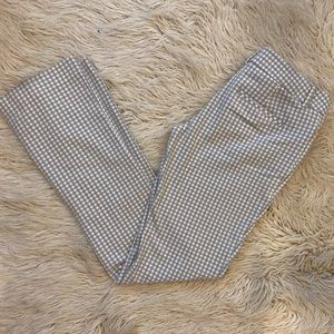 Express columnist boot cut work pants - gray and white checker pattern plaid